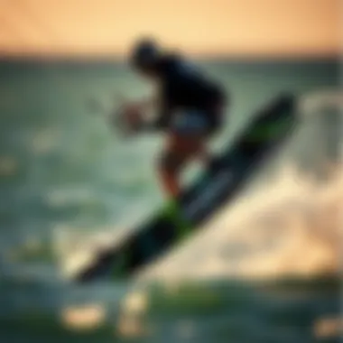 High-Performance Slingshot Kiteboard High-performance slingshot kiteboard in action