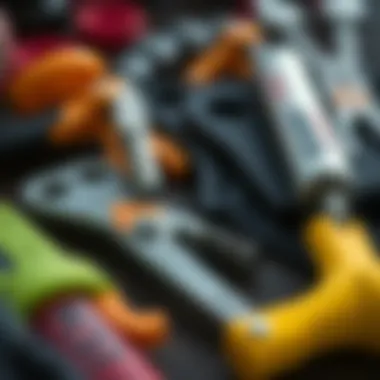 Kiteboarding Gear Maintenance Tools Detailed view of kiteboarding gear maintenance tools