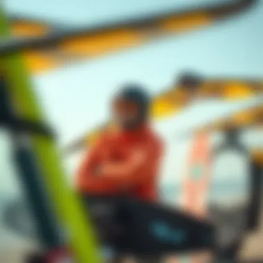 Expert Review of Wing Foil Boards Expert reviewing wing foil boards in a testing environment