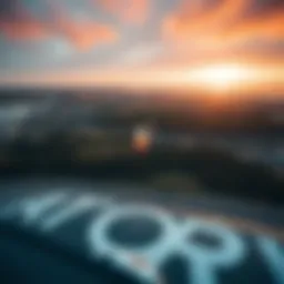 Aerial view of Eugene's kiteboarding area