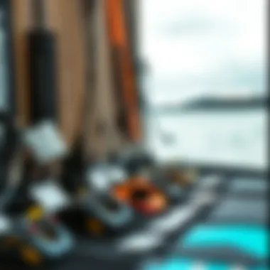 Affordable Kiteboarding Equipment Options A cost-effective kiteboarding setup displayed with labels