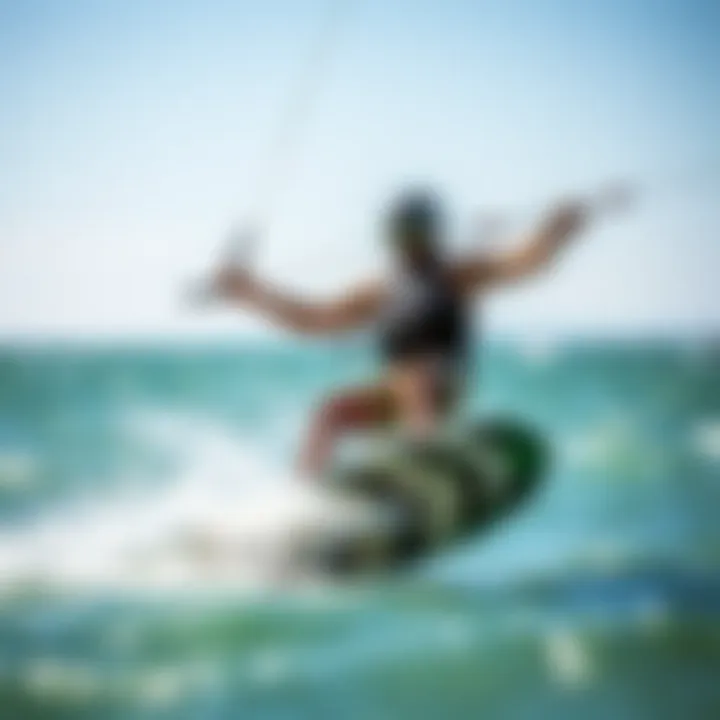 Assessing Durability in Kiteboarding Gear Durability test of kiteboarding equipment in action