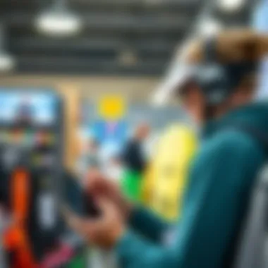 Effective Purchasing Strategies for Kiteboarding Gear A shopper comparing prices of kiteboarding gear online