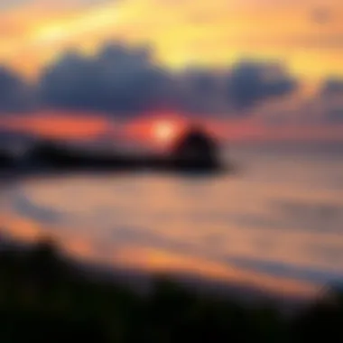 Sunset Serenity over Cabarete Beach Panoramic view of Cabarete beach at sunset