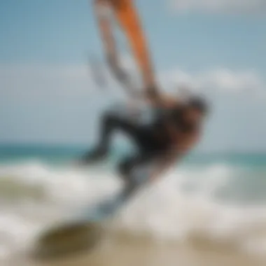 Kiteboarders enjoying perfect wind conditions at Cabarette Beach