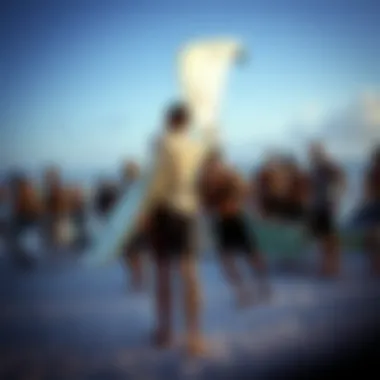 Kiteboarding Community at Coconut Bay Beach Community gathering at Coconut Bay Beach celebrating kiteboarding culture