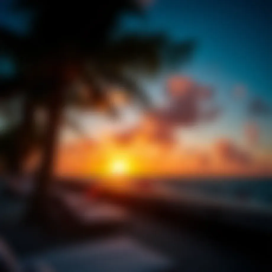 Stunning sunset view over Coconut Bay Beach Resort