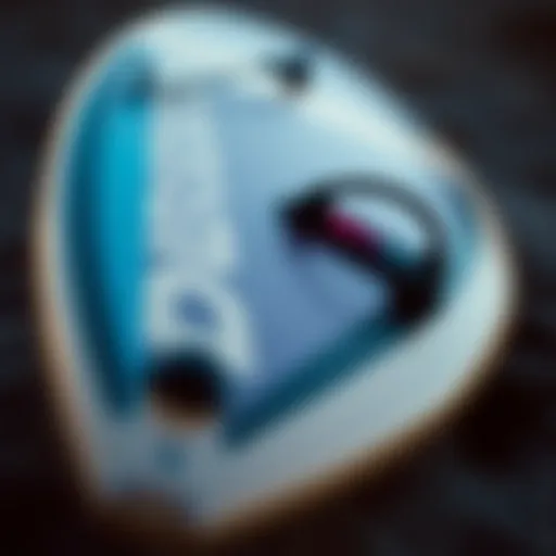 Unique Design Features of Duotone Kiteboards A close-up view of a duotone kiteboard showcasing its unique design features