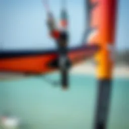 Close-up view of Slingshot B2 kite showcasing its unique design features