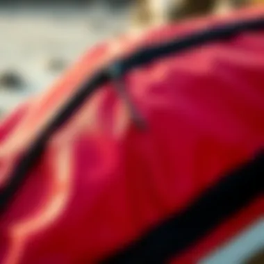 Durable Material in Surf Travel Bags Close-up of durable material used in surf travel bags