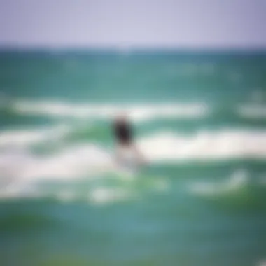 Foil Kiteboarding in Action Foil kiteboarding in dynamic ocean conditions