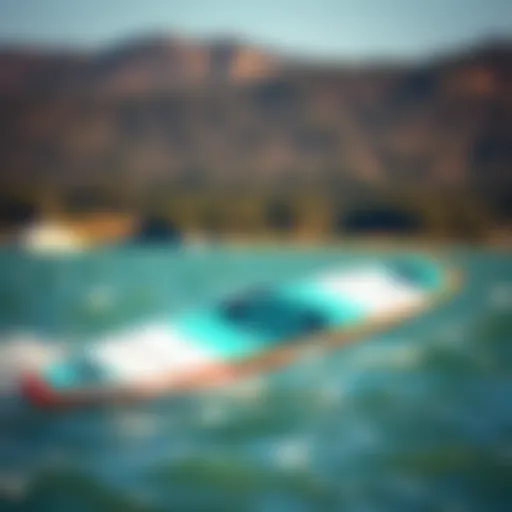 High-Performance Foil Kiteboard High-performance foil kiteboard ready for flight