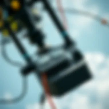 Close-up of an efoil highlighting its electric components