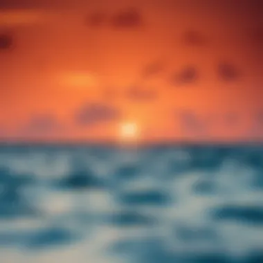 Sunset at Isla Blanca Breathtaking sunset view at Isla Blanca beach