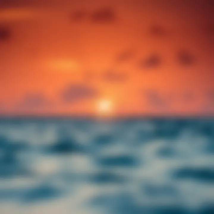 Sunset at Isla Blanca Breathtaking sunset view at Isla Blanca beach