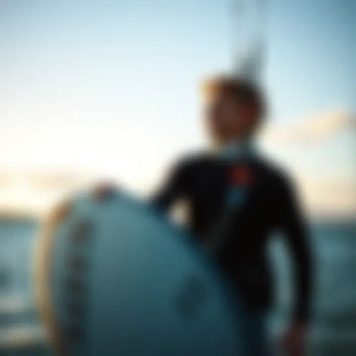 Choosing the Right Kite Foil Board A kiteboarding enthusiast selecting a kite foil board