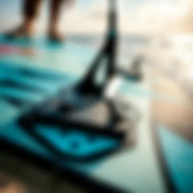 Innovative Kite Foil Technology Close-up of the advanced technology used in kite foil boards