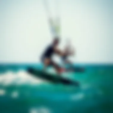 Skill levels represented in kite surfing