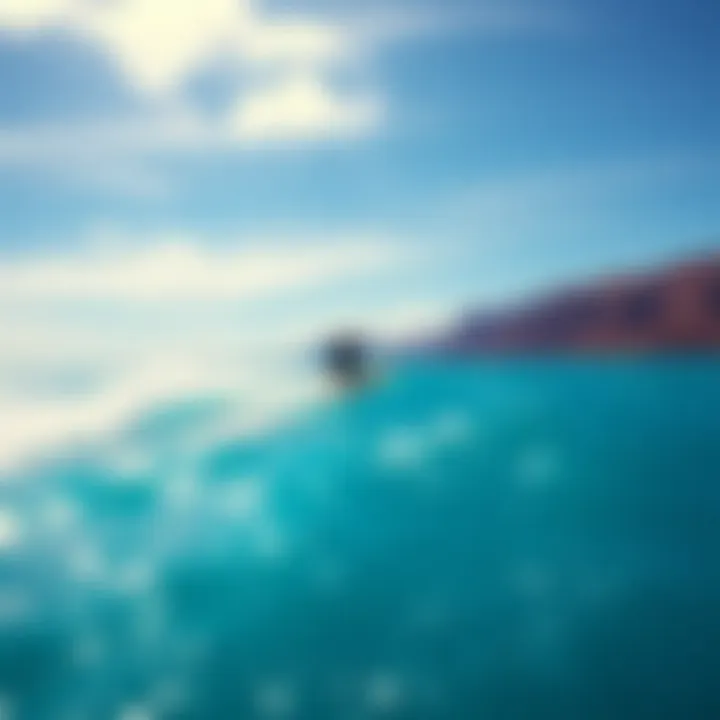 Kite Surfer in Action Kite surfer gliding over the turquoise waters of Maui