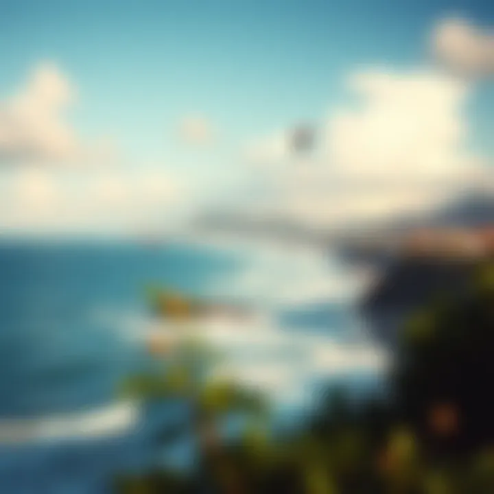 A scenic view of San Juan's coastline ideal for kite surfing