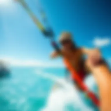Choosing the Ideal Kiteboarding Destination A stunning kiteboarding destination with vibrant waters