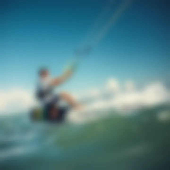 A kiteboarder mastering advanced tricks in the water