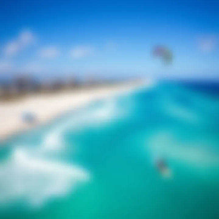 Prime Kiteboarding Locations An aerial view of prime kiteboarding spots along Fort Lauderdale's coast