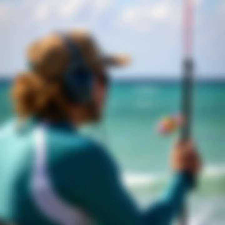 Expert Kitesurfing Advice in Action Kitesurfing expert providing advice