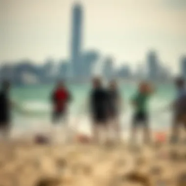 Kitesurfing Community in Chicago Community gathering of kitesurfing enthusiasts