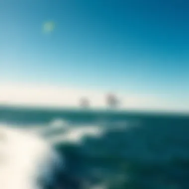 Gliding on Lake Michigan Kitesurfers gliding over Lake Michigan