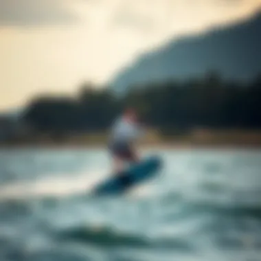 Flawless Transition Technique Kiteboarder executing a flawless transition on water