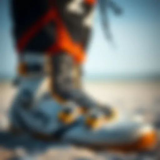 Close-up view of Liquid Force boots showcasing advanced design features.