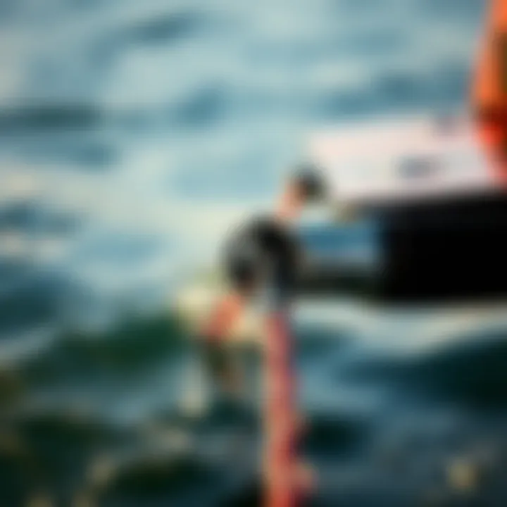 Innovative Hydrofoil Technology Close-up of the hydrofoil mechanism