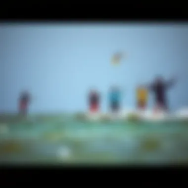 Community of Eco-Conscious Water Sports Enthusiasts Group of kiteboarders enjoying water sports with environmentally friendly gear