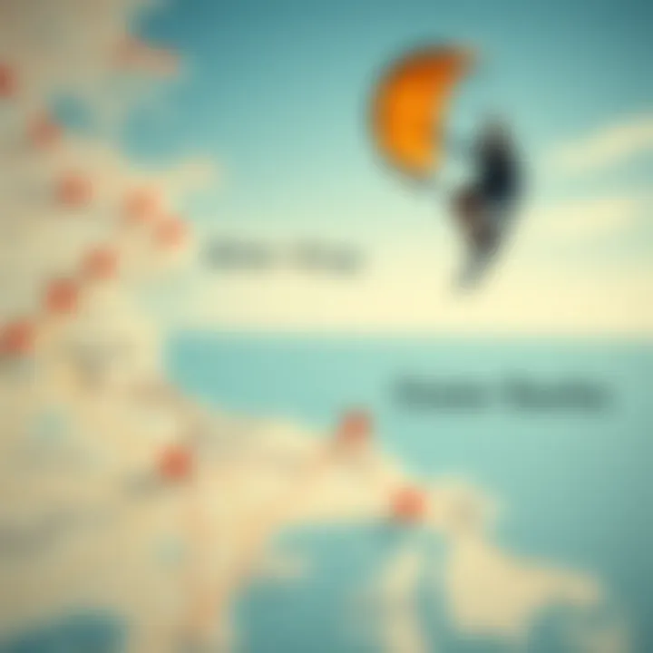 Kiteboarding Spots Map of the Outer Banks Detailed map highlighting kiteboarding spots in the Outer Banks