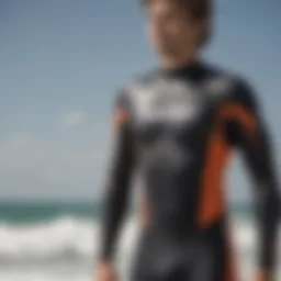 Close-up of Prolimit wetsuit material showcasing flexibility and durability