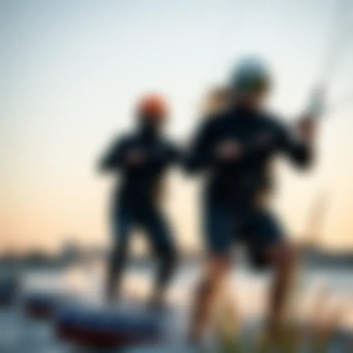 Kiteboarding Enthusiasts Enjoying the Winds of Sant'Antioco Kiteboarding enthusiasts enjoying the winds of Sant'Antioco