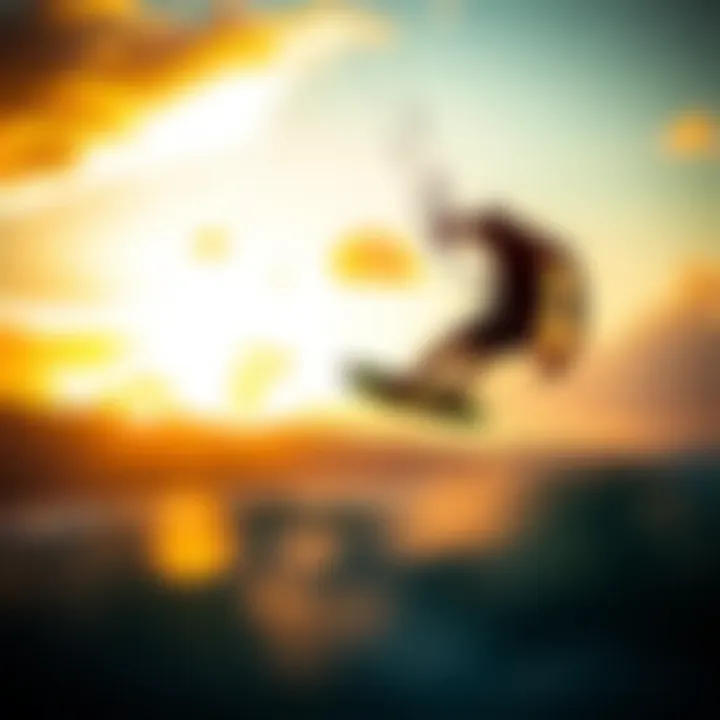 Dramatic sunset over Sant'Antioco, ideal for kiteboarding reflections