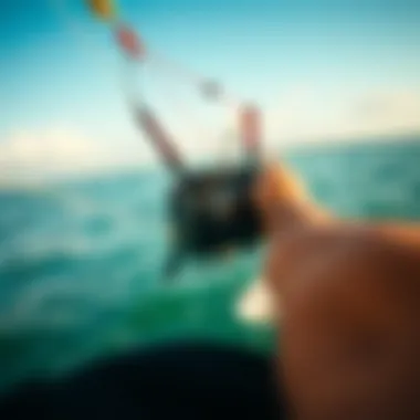 Innovative Kite Technology Close-up of innovative kite technology in use