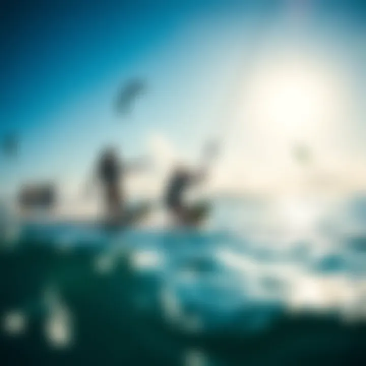 Community Spirit: Local Kiteboarding Competitions A local kiteboarding competition capturing excitement