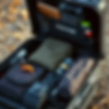 Organizational compartments inside the Dakine suitcase