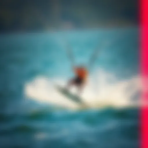 Dynamic fly efoiling action on water