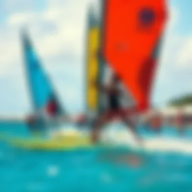 Cultural Celebrations of Wind Surfing in Aruba Local culture celebrating wind surfing as a tourist attraction