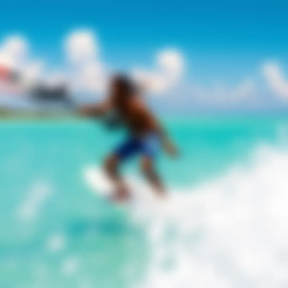 Vibrant waterscapes of Aruba showcasing wind surfers in action