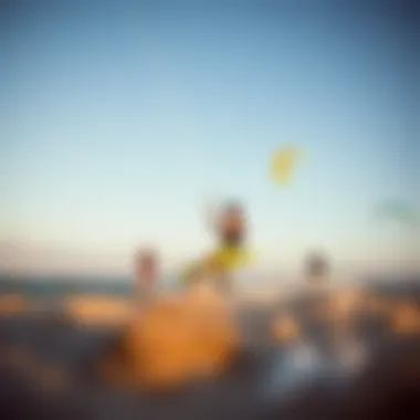 Community Vibes in Wing Kitesurfing A thriving community of wing kitesurfing enthusiasts sharing experiences