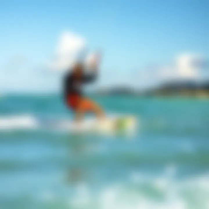 Perfect Winds for Kiteboarding at Coco Bay Kiteboarders enjoying perfect winds and waves at Coco Bay