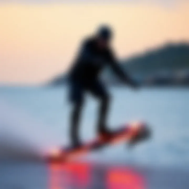 Mastering the Craft: Advanced Hover Foil Riding Techniques An experienced rider demonstrating advanced maneuvers on a hover foil board