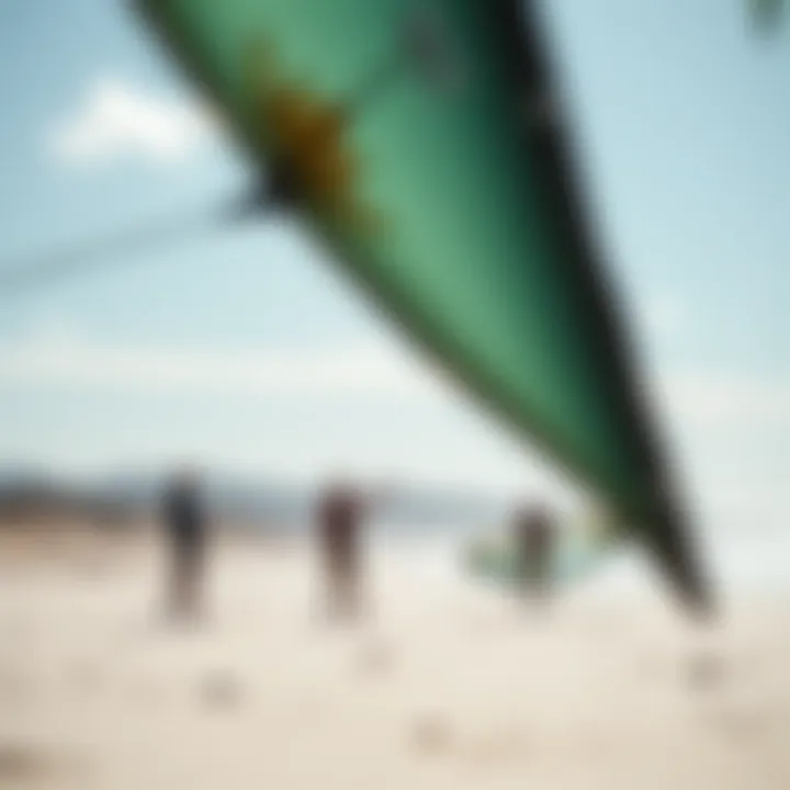 Enthusiasts Testing Kite Wings Enthusiasts testing kite wings at a picturesque beach location