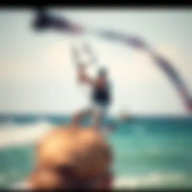 Rider and Mystic Harness Synergy in Kiteboarding A kiteboarding scene emphasizing the synergy between rider and Mystic Harness