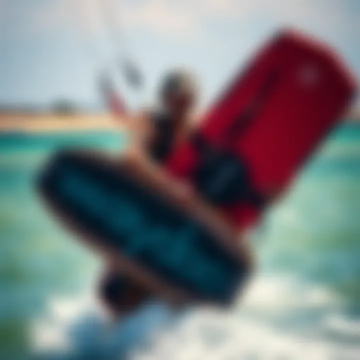 Kiteboarding Enthusiast Embracing Waydoo Kiteboarding enthusiast with Waydoo board